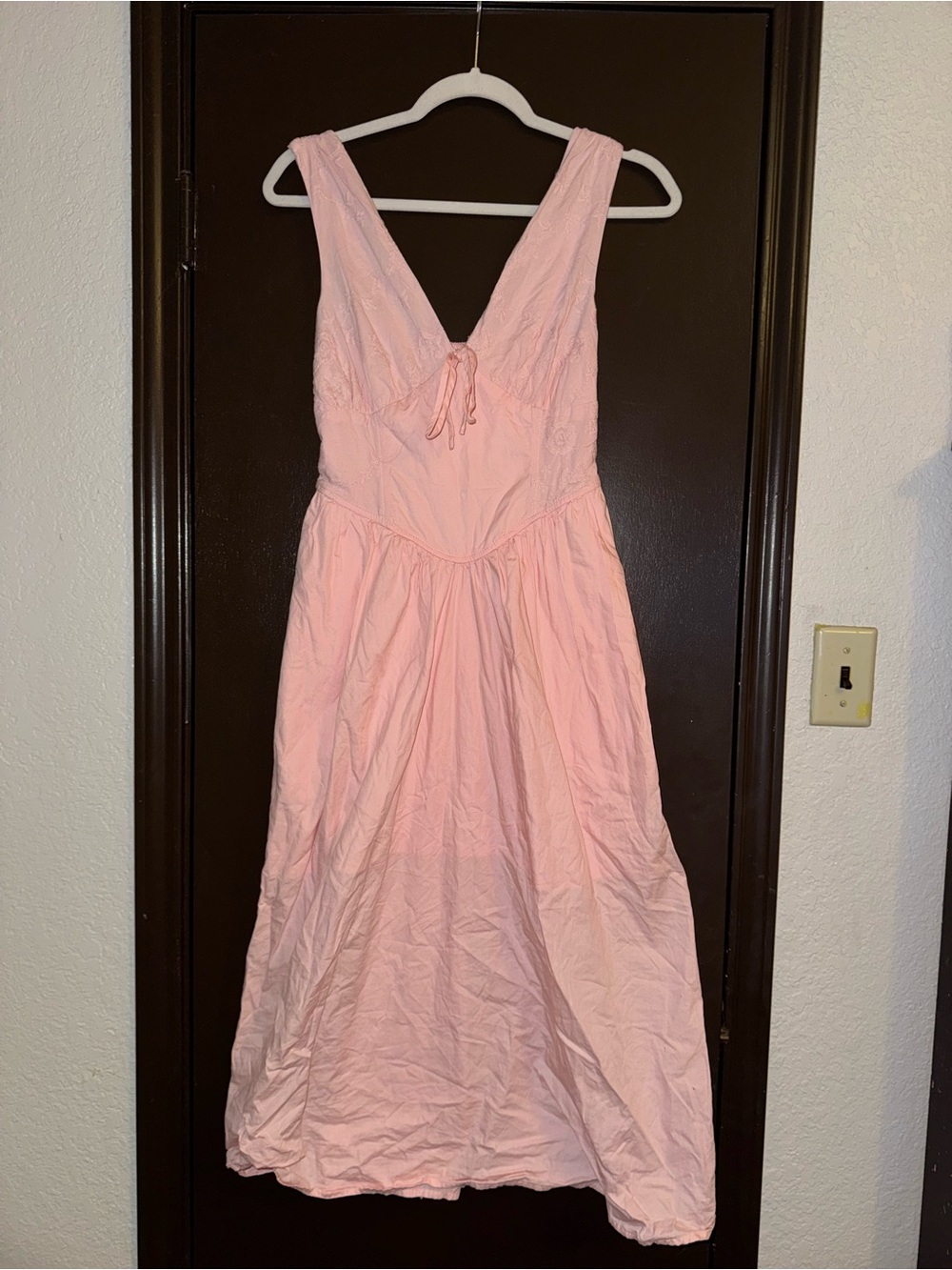 Women’s Pink V-Neck Summer Dress